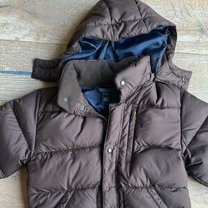 Polo by Ralph Lauren Brown Puffer Jacket with Quilted Insulation